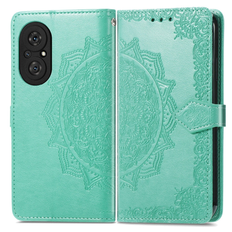 For Honor 50 SE / Huawei Nova 9 Se Mandala Flower Embossed Leather Phone Case