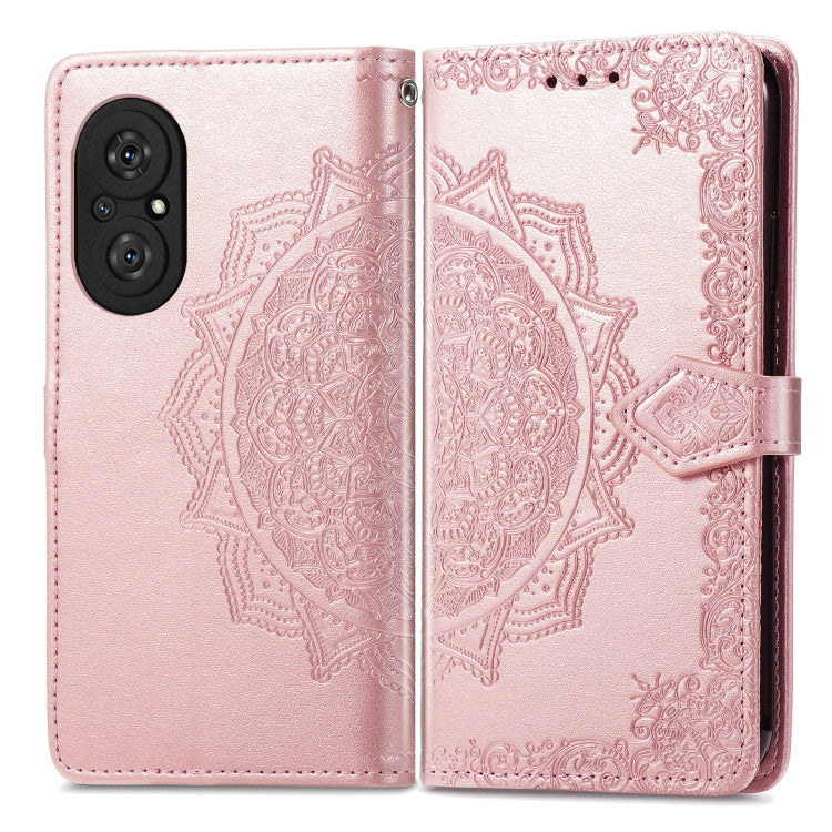 For Honor 50 SE / Huawei Nova 9 Se Mandala Flower Embossed Leather Phone Case