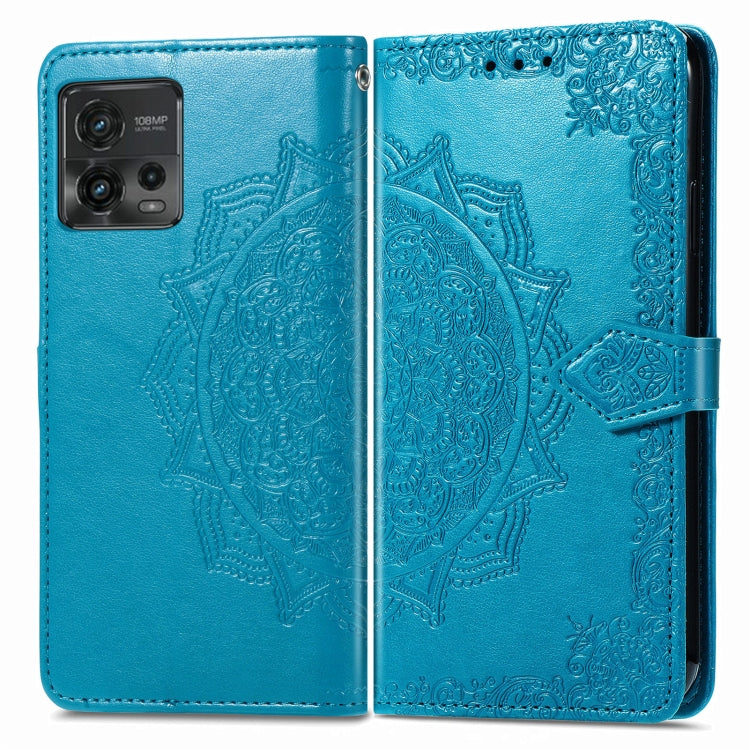 For Motorola Moto G72 Mandala Flower Embossed Leather Phone Case