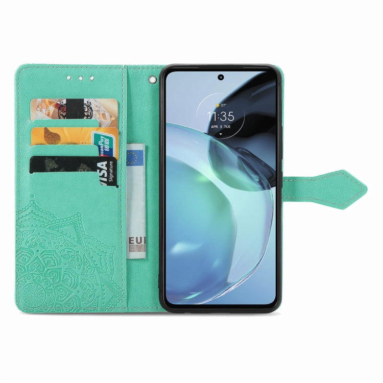 For Motorola Moto G72 Mandala Flower Embossed Leather Phone Case