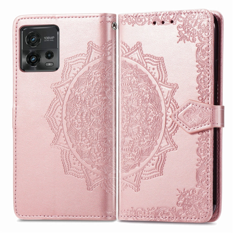For Motorola Moto G72 Mandala Flower Embossed Leather Phone Case