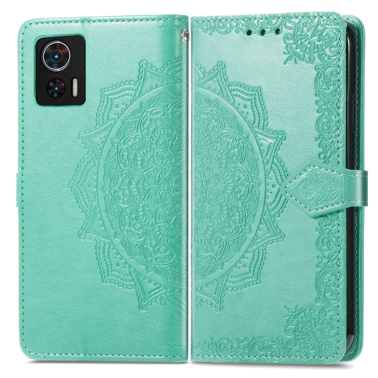 For Motorola Edge 30 Neo Mandala Flower Embossed Leather Phone Case