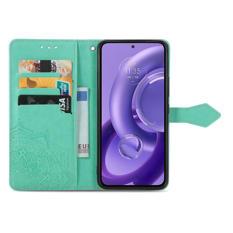 For Motorola Edge 30 Neo Mandala Flower Embossed Leather Phone Case