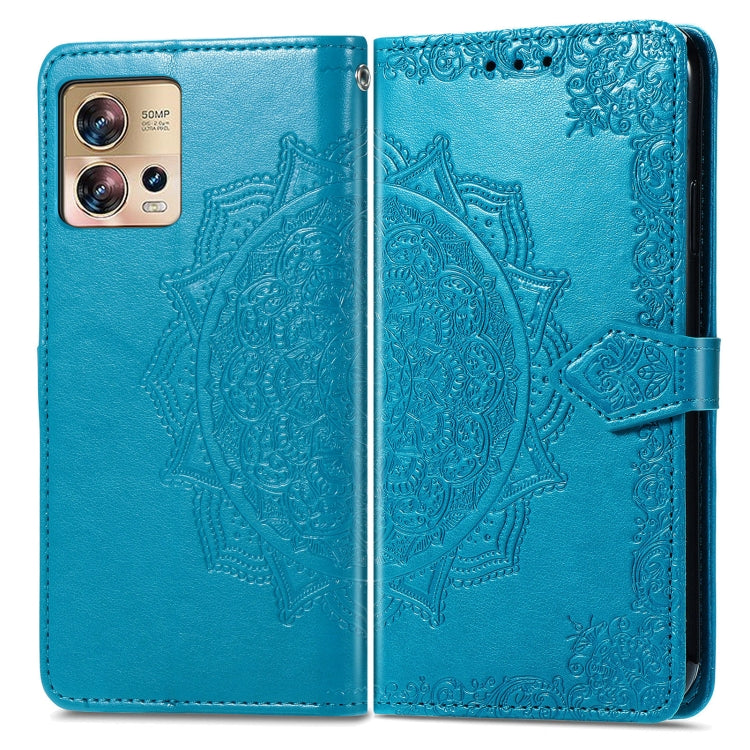 For Motorola Edge 30 Fusion Mandala Flower Embossed Leather Phone Case