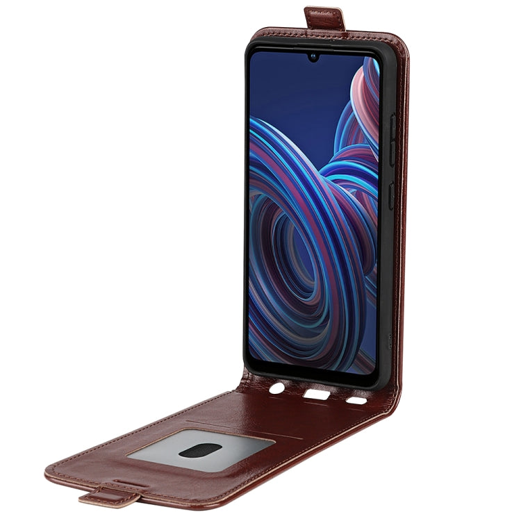 For ZTE Blade A72 5G R64 Texture Vertical Flip Leather Phone Case