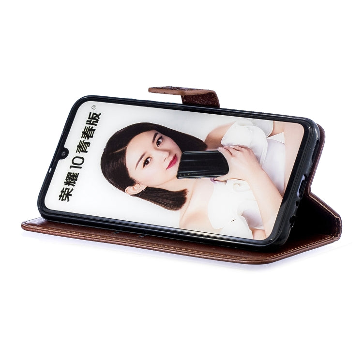 Plum Blossom Pattern Diamond Encrusted Leather Case for Huawei P Smart (2019) / Honor 10 Lite ,with Holder & Card Slots