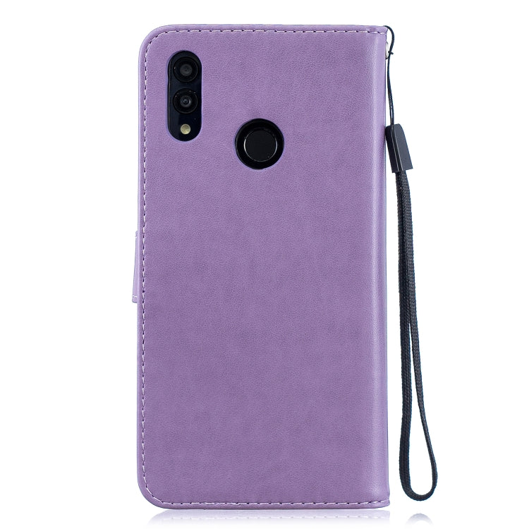 Plum Blossom Pattern Diamond Encrusted Leather Case for Huawei P Smart (2019) / Honor 10 Lite ,with Holder & Card Slots