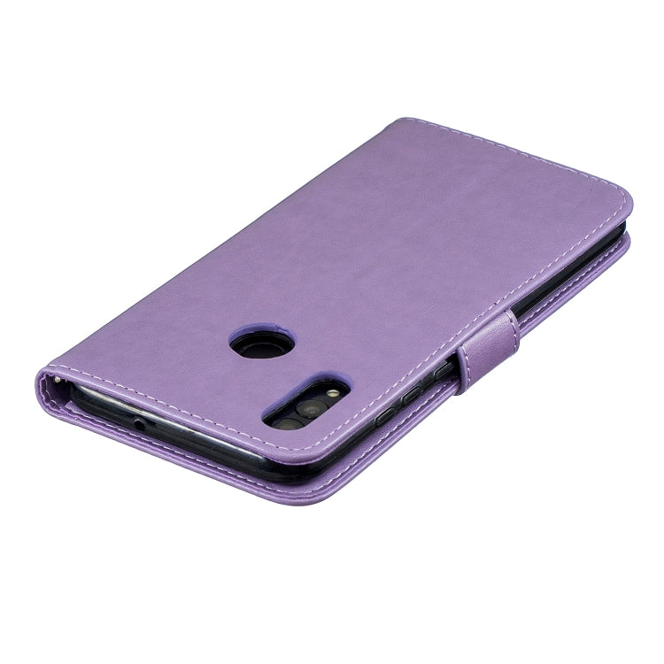 Plum Blossom Pattern Diamond Encrusted Leather Case for Huawei P Smart (2019) / Honor 10 Lite ,with Holder & Card Slots