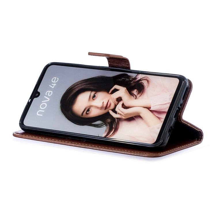 Plum Blossom Pattern Diamond Encrusted Leather Case for Huawei P30 Lite , with Holder & Card Slots