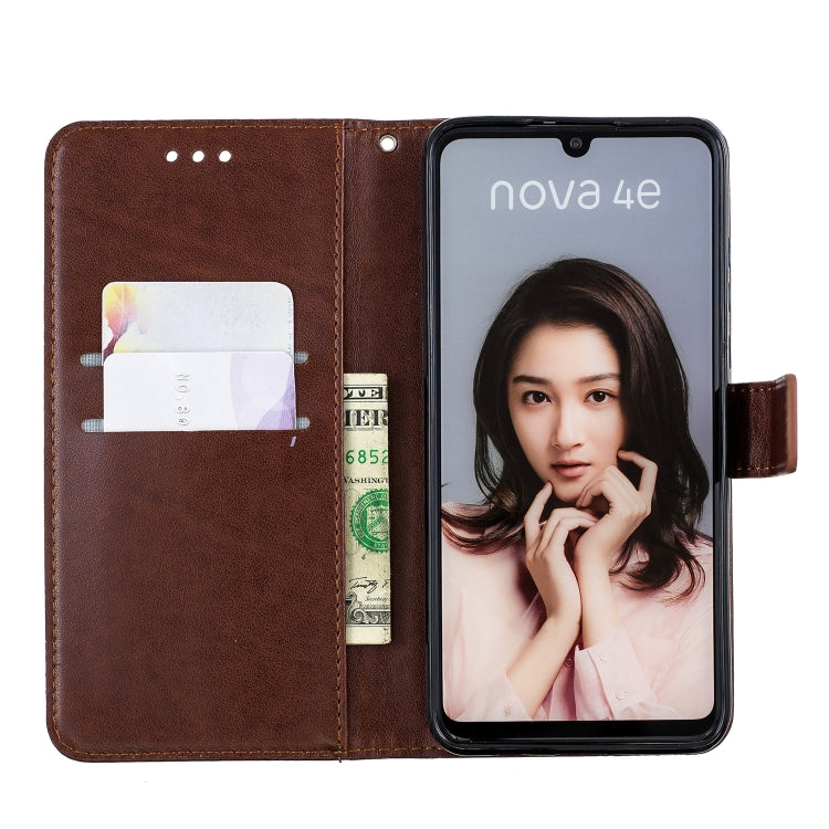 Plum Blossom Pattern Diamond Encrusted Leather Case for Huawei P30 Lite , with Holder & Card Slots