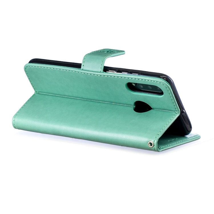 Plum Blossom Pattern Diamond Encrusted Leather Case for Huawei P30 Lite , with Holder & Card Slots