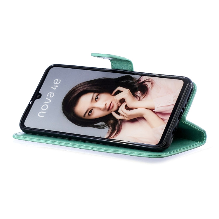 Plum Blossom Pattern Diamond Encrusted Leather Case for Huawei P30 Lite , with Holder & Card Slots