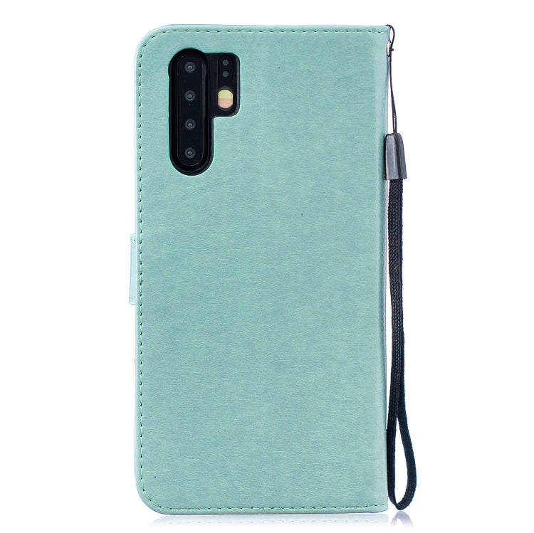 Plum Blossom Pattern Diamond Encrusted Leather Case for Huawei P30 Pro , with Holder & Card Slots