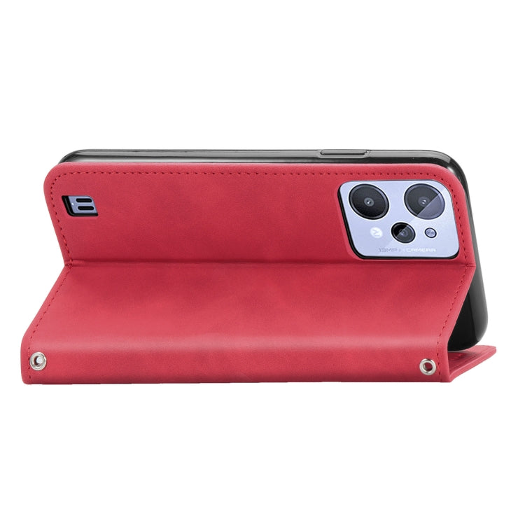 For Realme C31 Retro Skin Feel Magnetic Flip Leather Phone Case