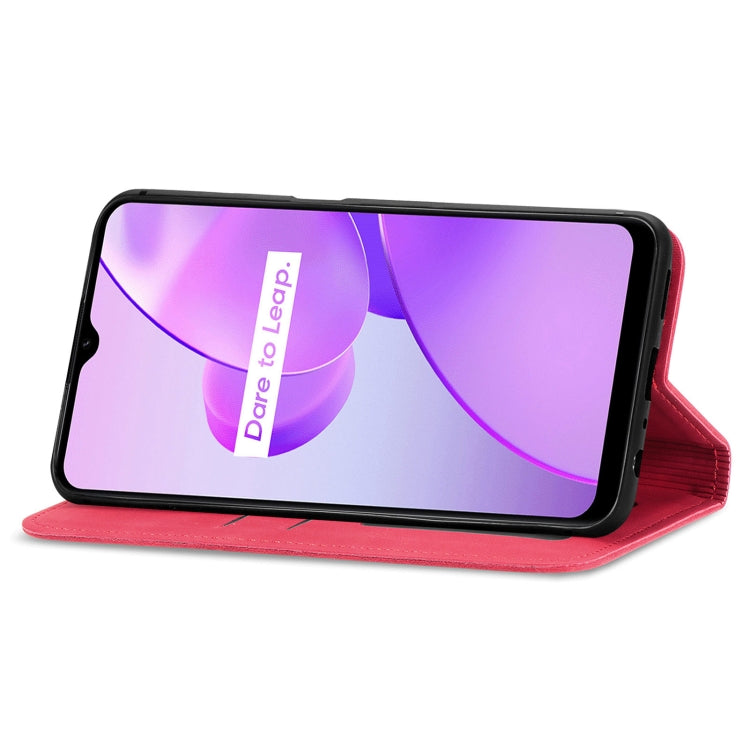 For Realme C31 Retro Skin Feel Magnetic Flip Leather Phone Case