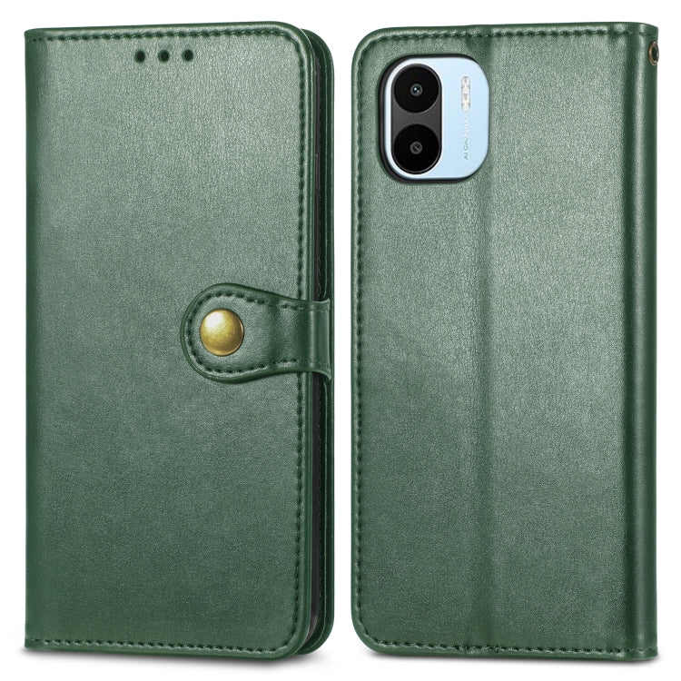 For Xiaomi Redmi A1 Retro Solid Color Buckle Leather Phone Case