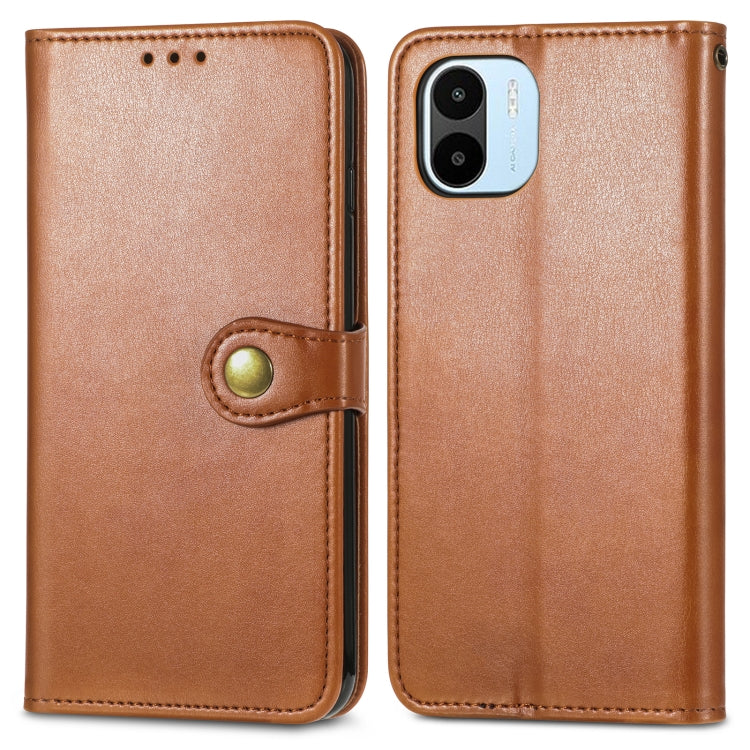 For Xiaomi Redmi A1 Retro Solid Color Buckle Leather Phone Case