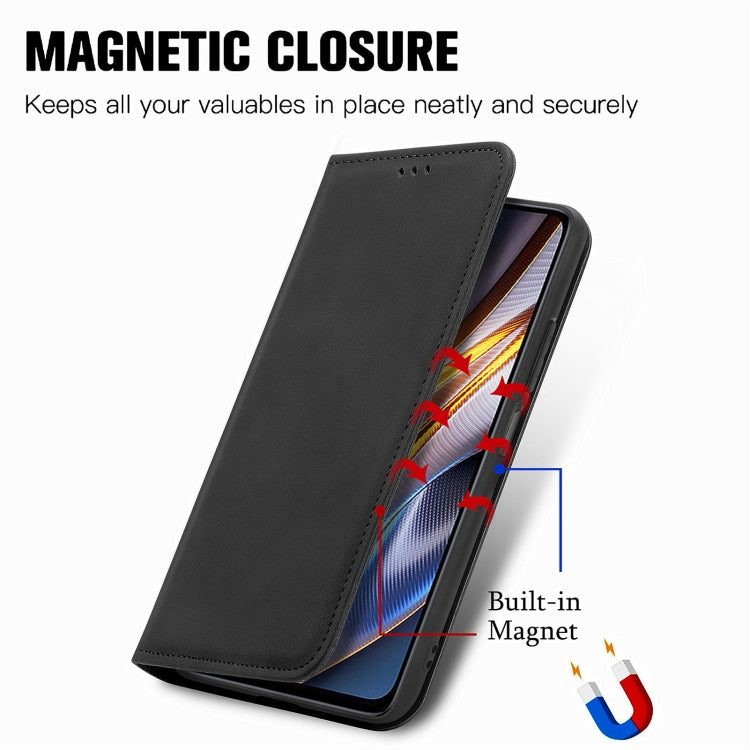 For Xiaomi Redmi Note 10 Pro Retro Skin Feel Magnetic Leather Phone Case