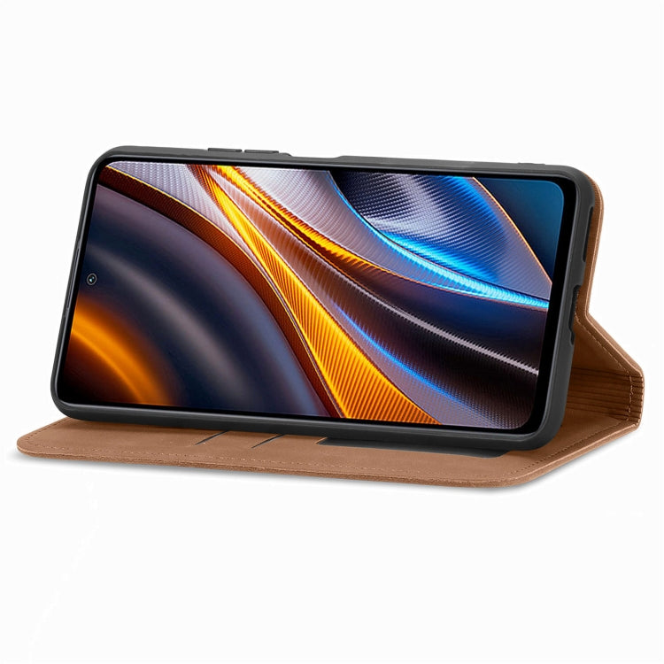 For Xiaomi Redmi Note 10 Pro Retro Skin Feel Magnetic Leather Phone Case