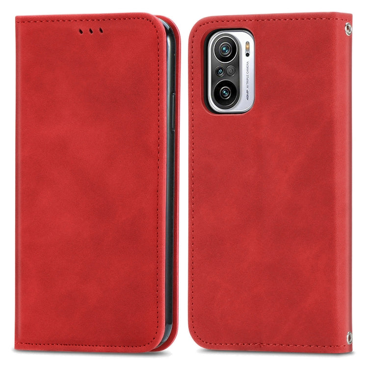 For Xiaomi Redmi Note 10 Pro Retro Skin Feel Magnetic Leather Phone Case