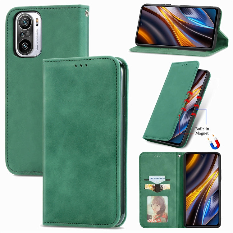 For Xiaomi Redmi Note 10 Pro Retro Skin Feel Magnetic Leather Phone Case