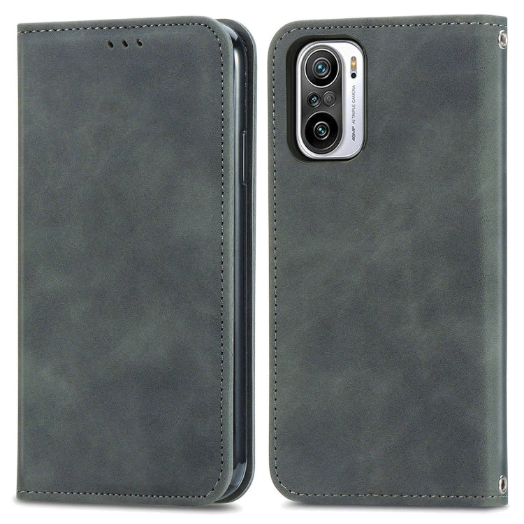 For Xiaomi Redmi Note 10 Pro Retro Skin Feel Magnetic Leather Phone Case