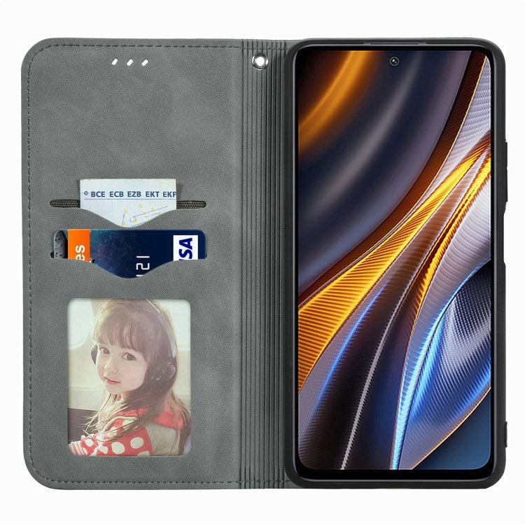 For Xiaomi Redmi Note 10 Pro Retro Skin Feel Magnetic Leather Phone Case