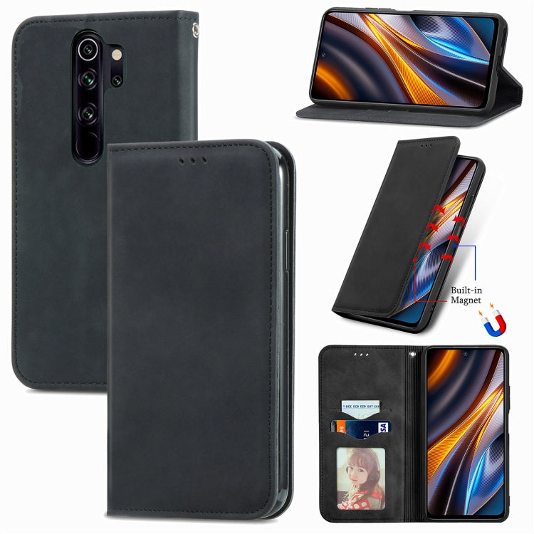 For Xiaomi Redmi Note 8 Pro Retro Skin Feel Magnetic Leather Phone Case
