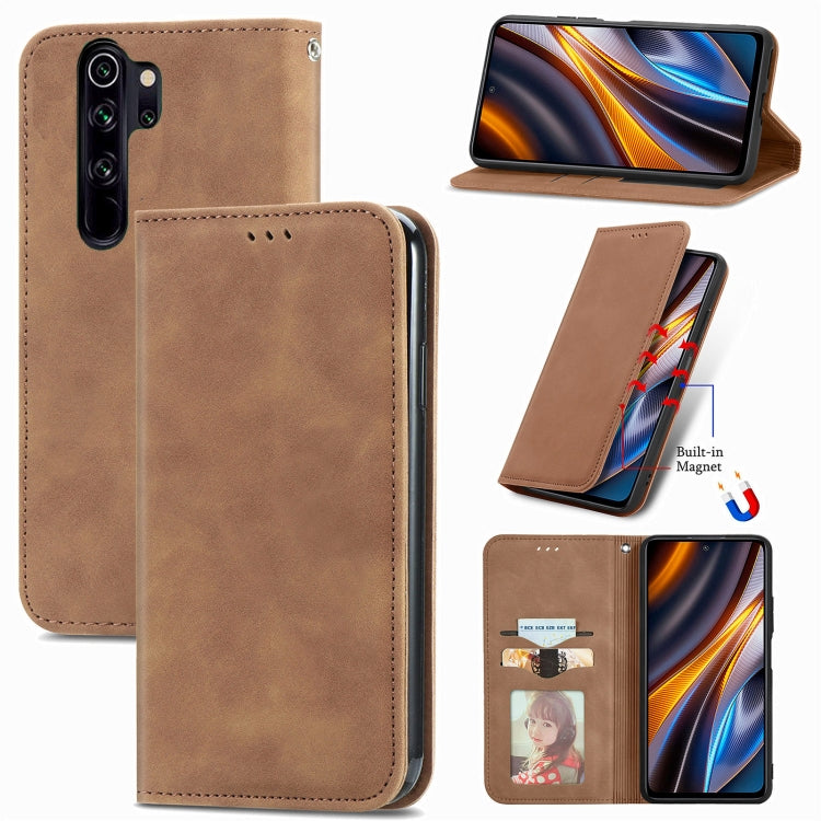 For Xiaomi Redmi Note 8 Pro Retro Skin Feel Magnetic Leather Phone Case