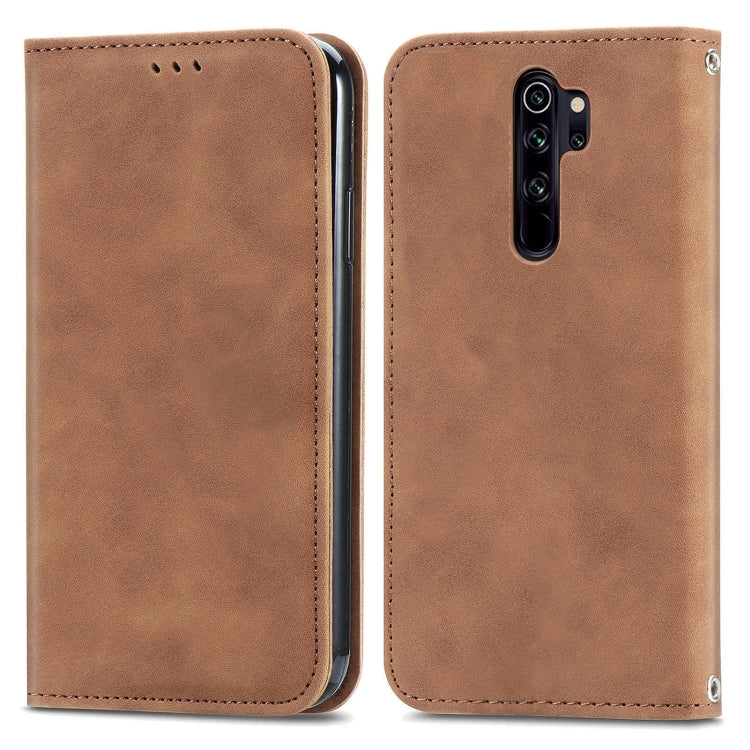 For Xiaomi Redmi Note 8 Pro Retro Skin Feel Magnetic Leather Phone Case