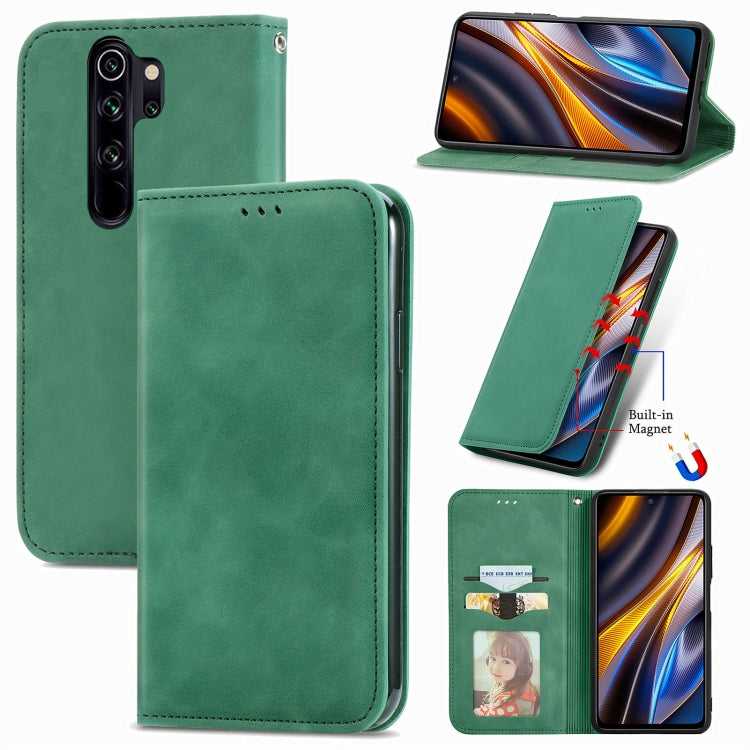 For Xiaomi Redmi Note 8 Pro Retro Skin Feel Magnetic Leather Phone Case