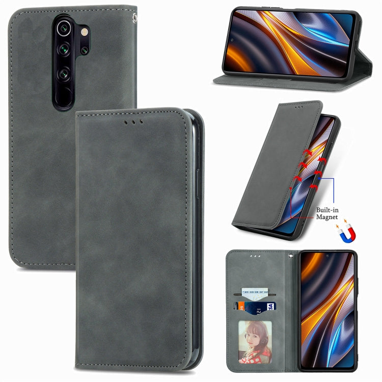 For Xiaomi Redmi Note 8 Pro Retro Skin Feel Magnetic Leather Phone Case