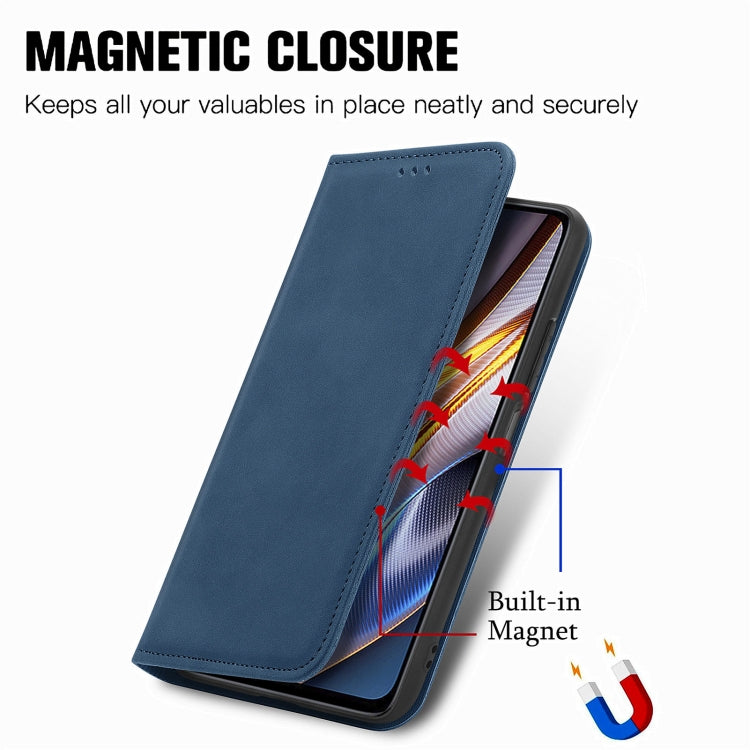 For Xiaomi Redmi Note 11T Pro / Poco X4 GT Retro Skin Feel Magnetic Leather Phone Case
