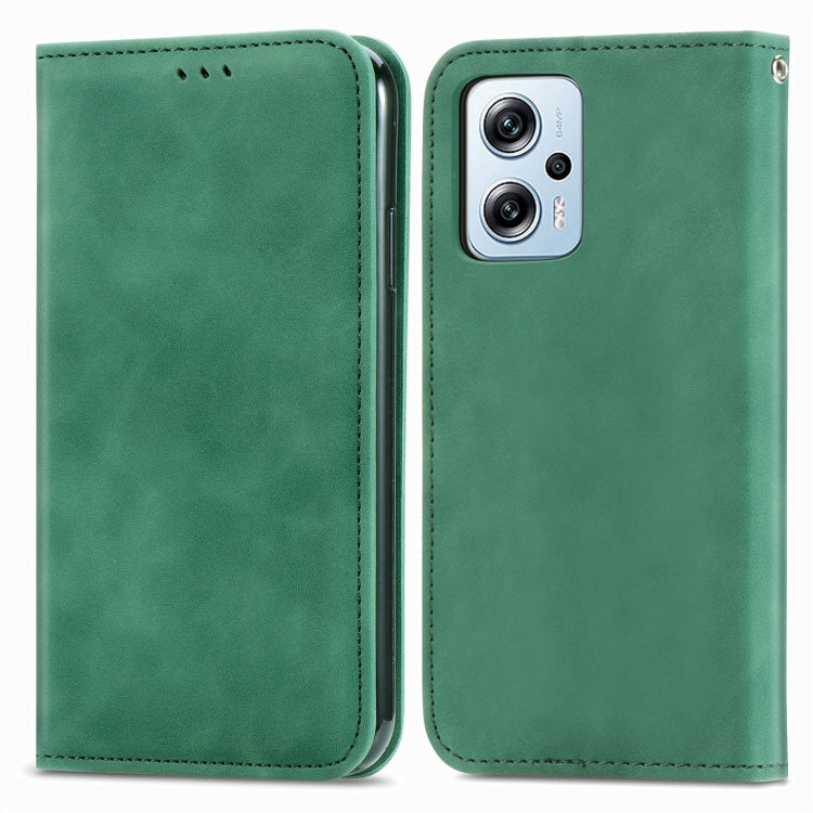 For Xiaomi Redmi Note 11T Pro / Poco X4 GT Retro Skin Feel Magnetic Leather Phone Case