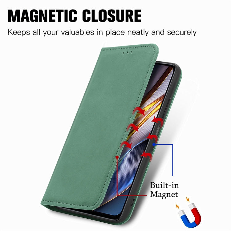 For Xiaomi Redmi Note 11T Pro / Poco X4 GT Retro Skin Feel Magnetic Leather Phone Case