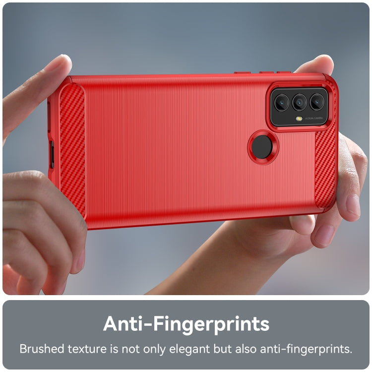 For Motorola Moto G Play 2023 Brushed Texture Carbon Fiber TPU Phone Case