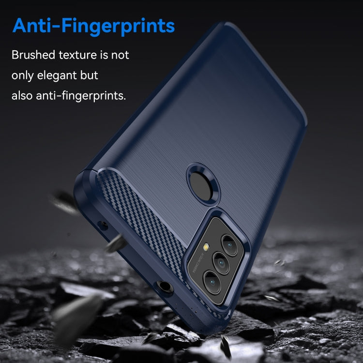 For Motorola Moto G Power 2020 Brushed Texture Carbon Fiber TPU Phone Case