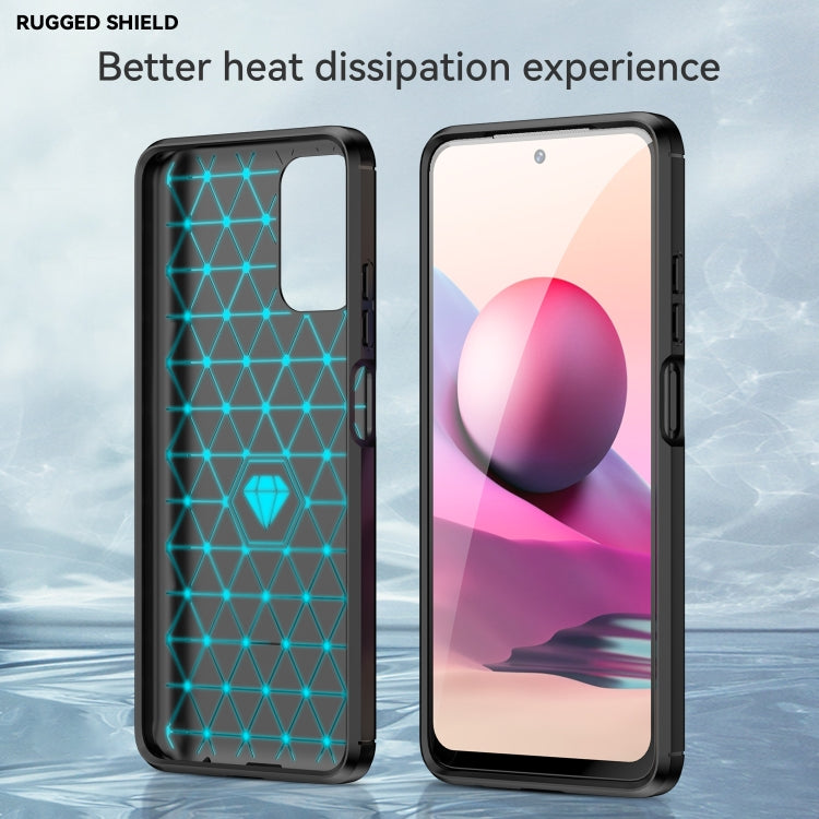 For Xiaomi Poco M5s Brushed Texture Carbon Fiber TPU Phone Case