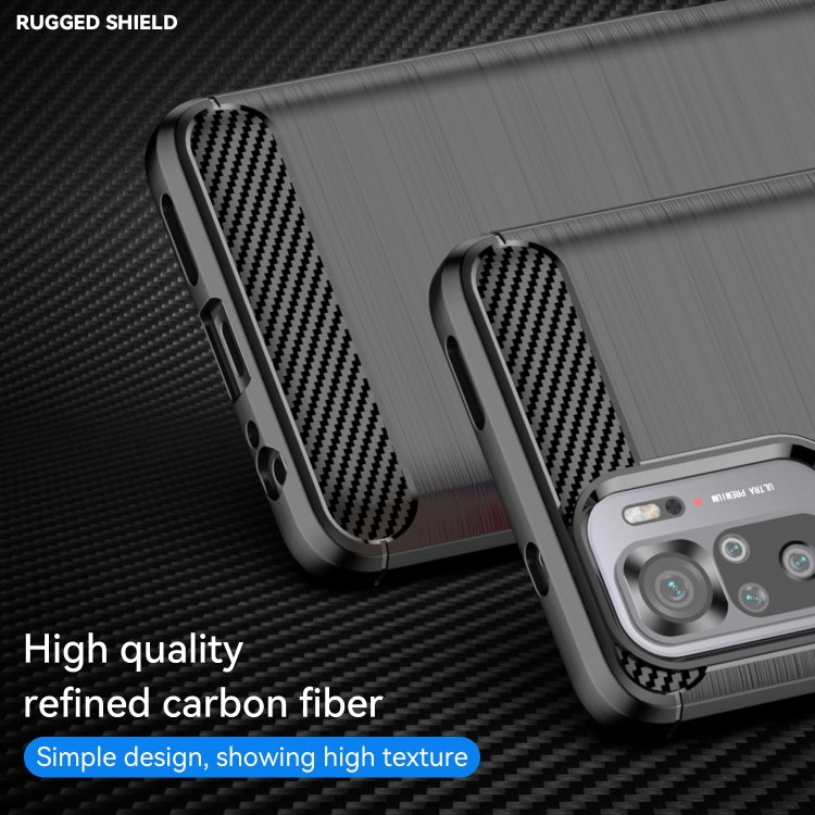 For Xiaomi Poco M5s Brushed Texture Carbon Fiber TPU Phone Case