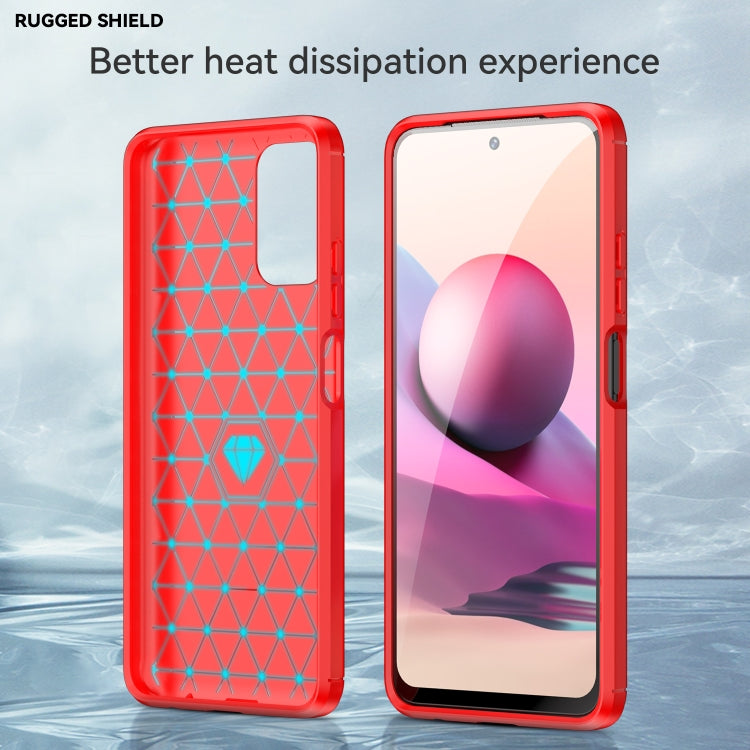 For Xiaomi Poco M5s Brushed Texture Carbon Fiber TPU Phone Case