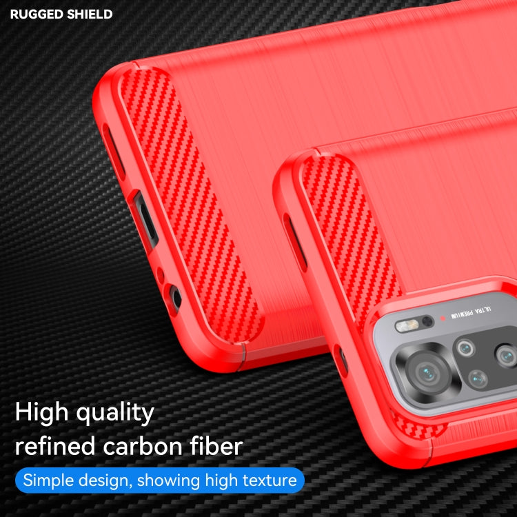 For Xiaomi Poco M5s Brushed Texture Carbon Fiber TPU Phone Case
