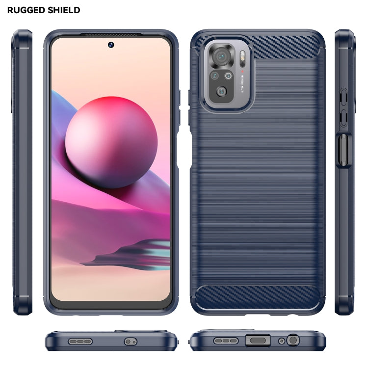 For Xiaomi Poco M5s Brushed Texture Carbon Fiber TPU Phone Case