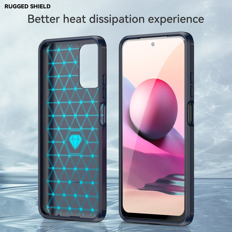 For Xiaomi Poco M5s Brushed Texture Carbon Fiber TPU Phone Case
