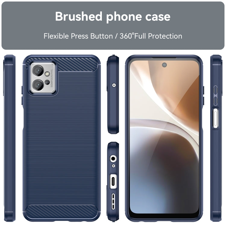 For Motorola Moto G32 Brushed Texture Carbon Fiber TPU Phone Case