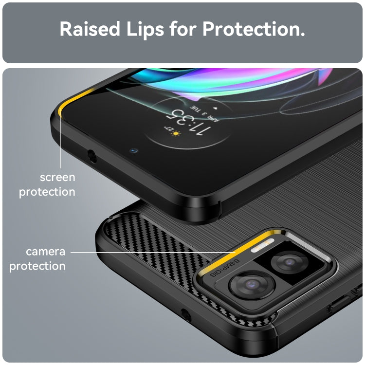 For Motorola Moto Edge 30 Lite Brushed Texture Carbon Fiber TPU Phone Case
