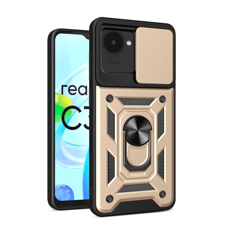 For Realme C30 4G India / Narzo 50i Prime Sliding Camera Cover Design Phone Case