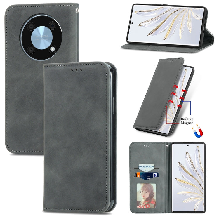 For Huawei Nova Y90 Retro Skin Feel Magnetic Leather Phone Case