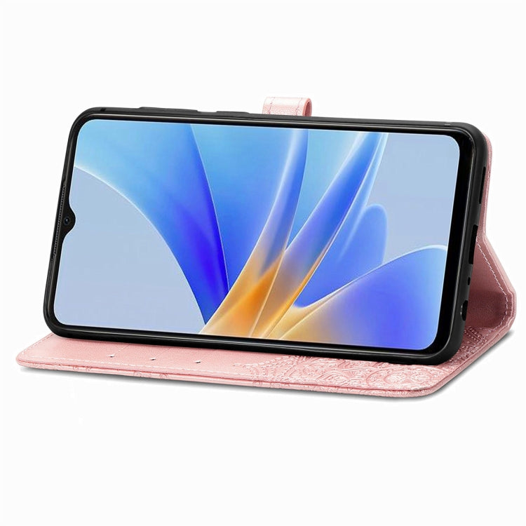 For OPPO  A17 Mandala Flower Embossed Leather Phone Case