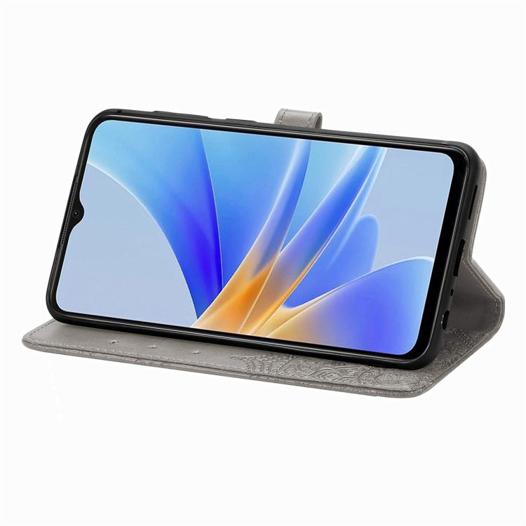 For OPPO  A17 Mandala Flower Embossed Leather Phone Case