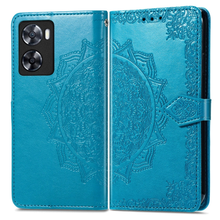 For OPPO  A57 4G Mandala Flower Embossed Leather Phone Case